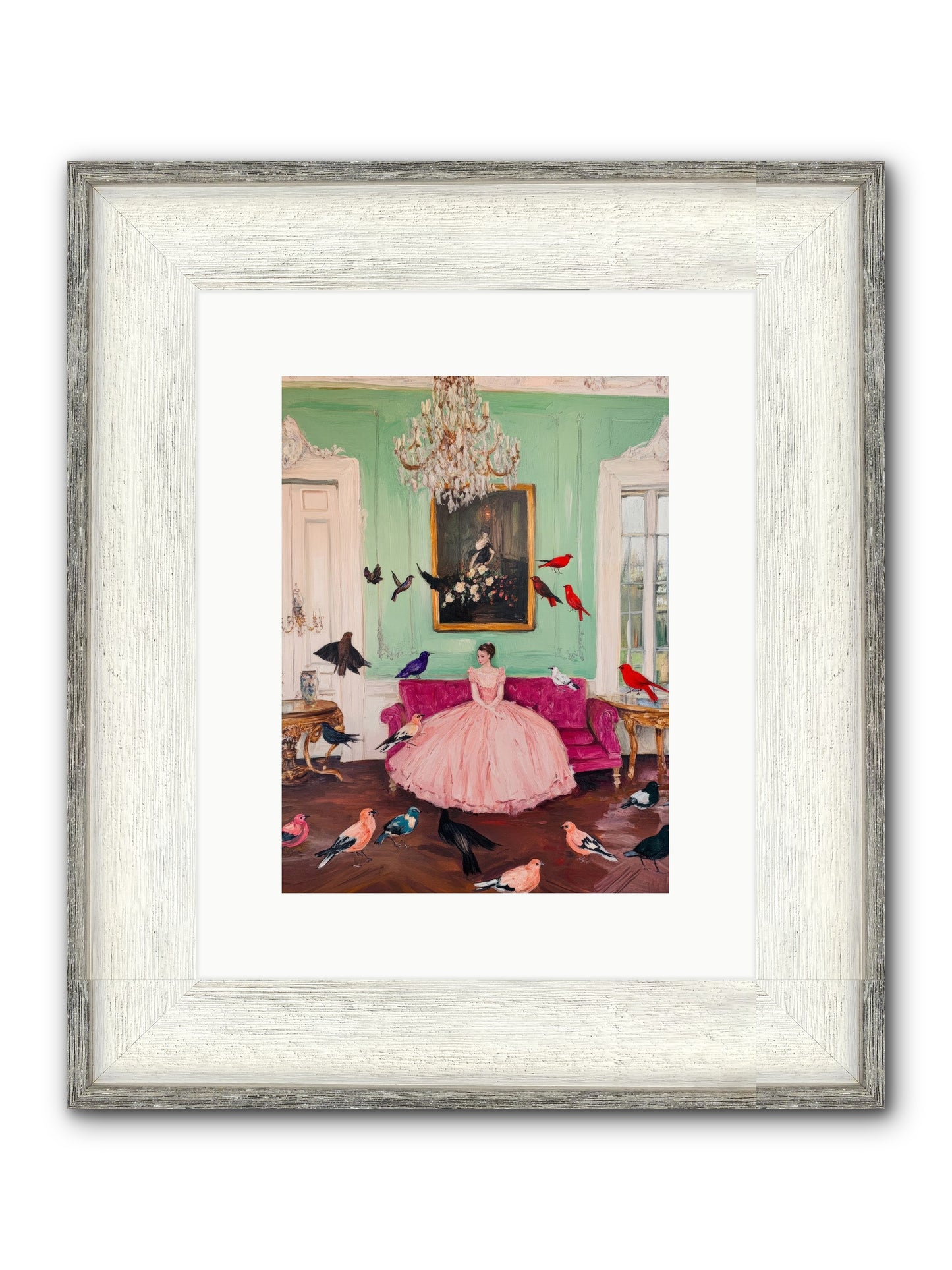 Taming Morning Songs Framed Print - Driftwood White 9x12