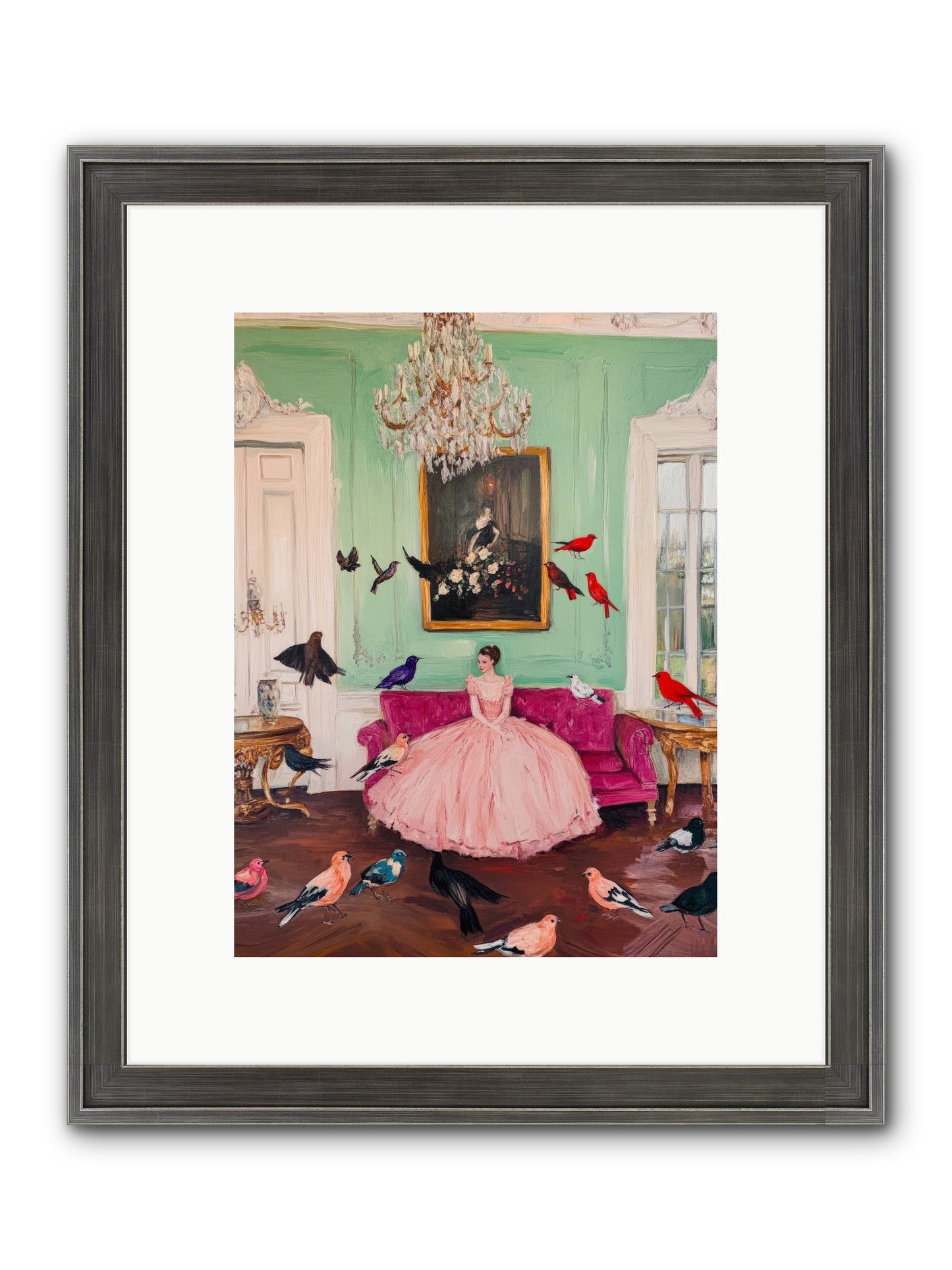 Taming Morning Songs Framed Print - Slimwoods Black/Silver 9x12
