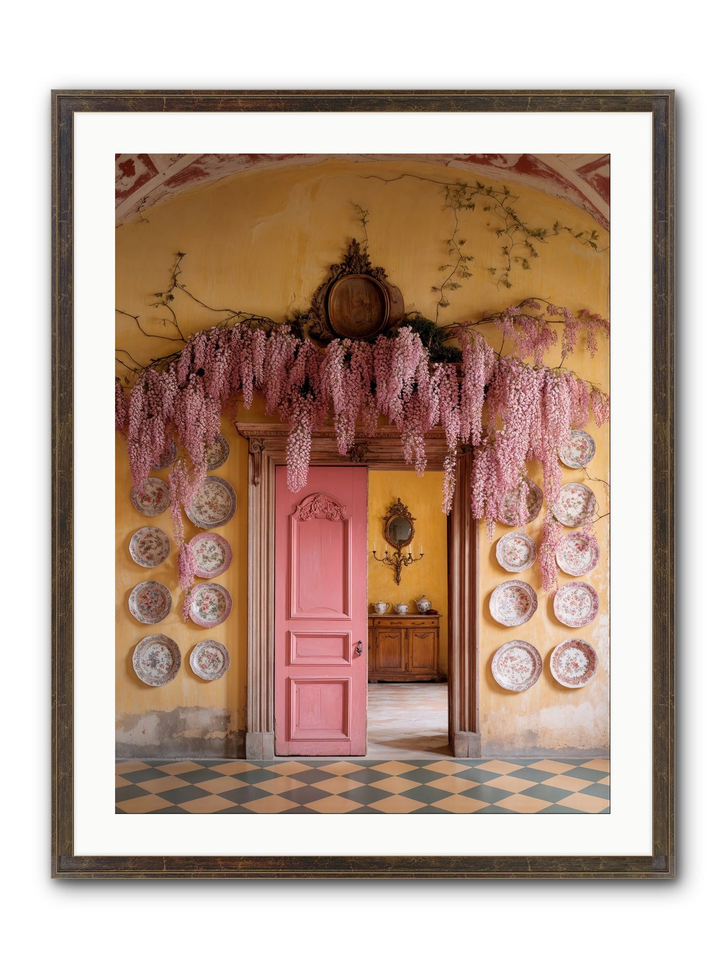 Tangle Of Sweet Rebellion Framed Print - Slimwoods Black/Gold 24x32