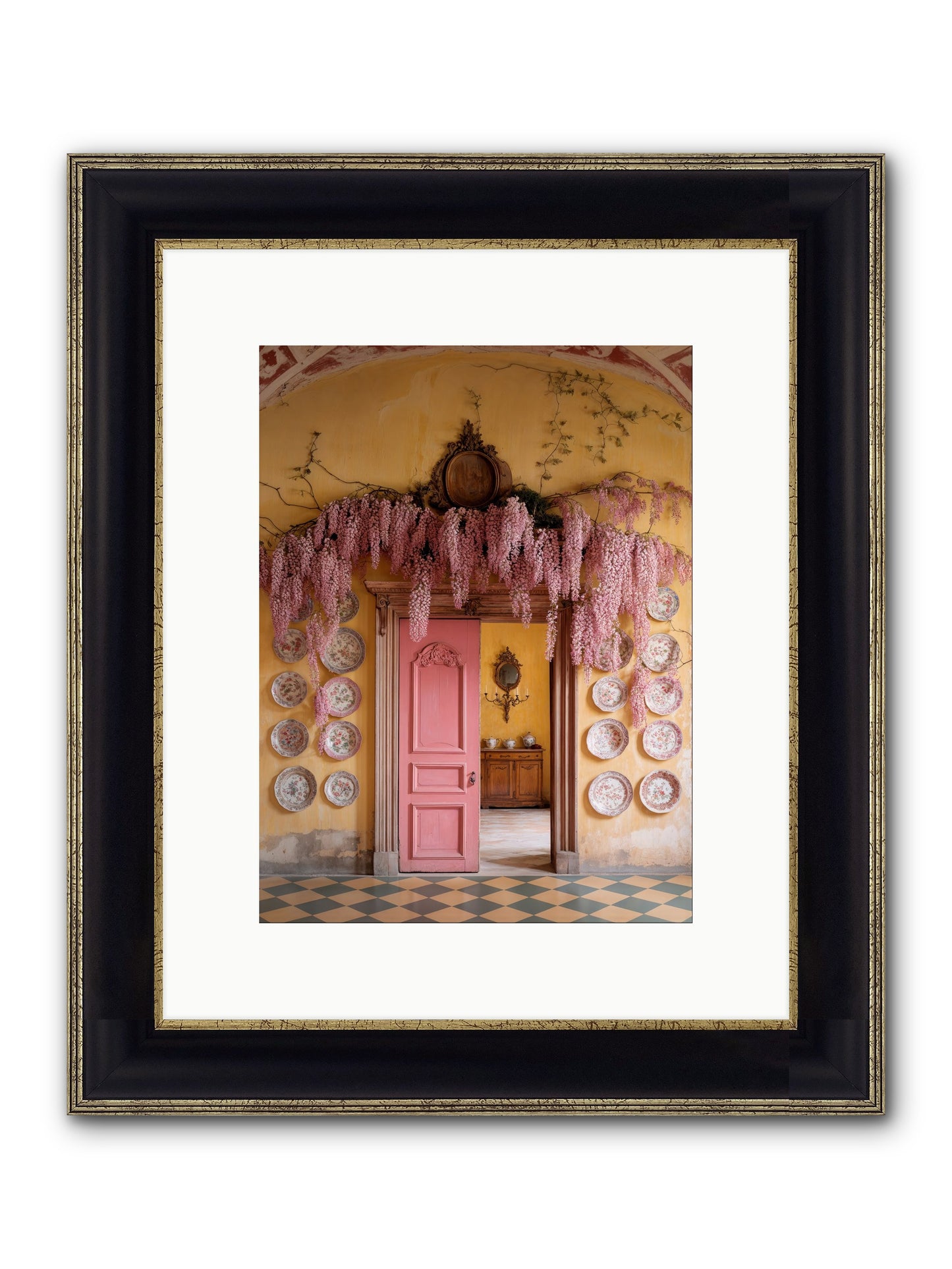 Tangle Of Sweet Rebellion Framed Print - Black & Gold 9x12