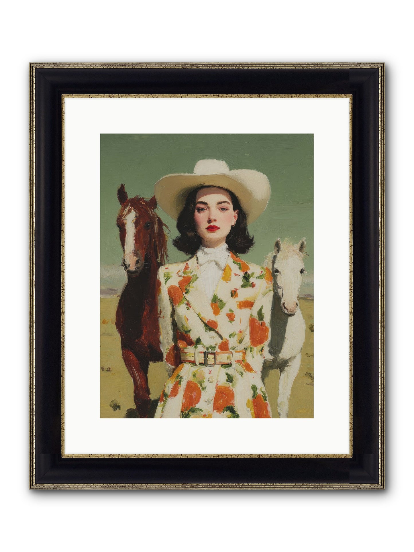 Tangled In The Timeless Framed Print - Black & Gold 12x16