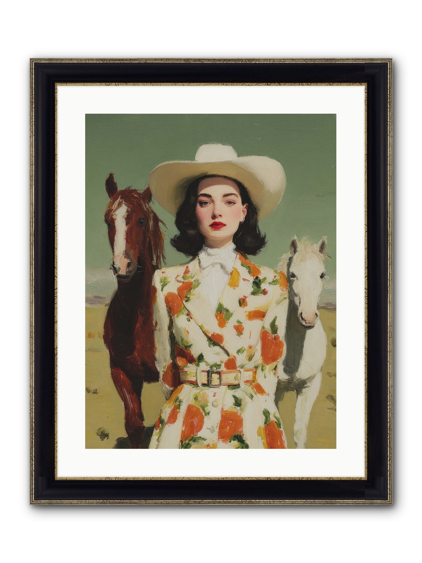 Tangled In The Timeless Framed Print - Black & Gold 18x24