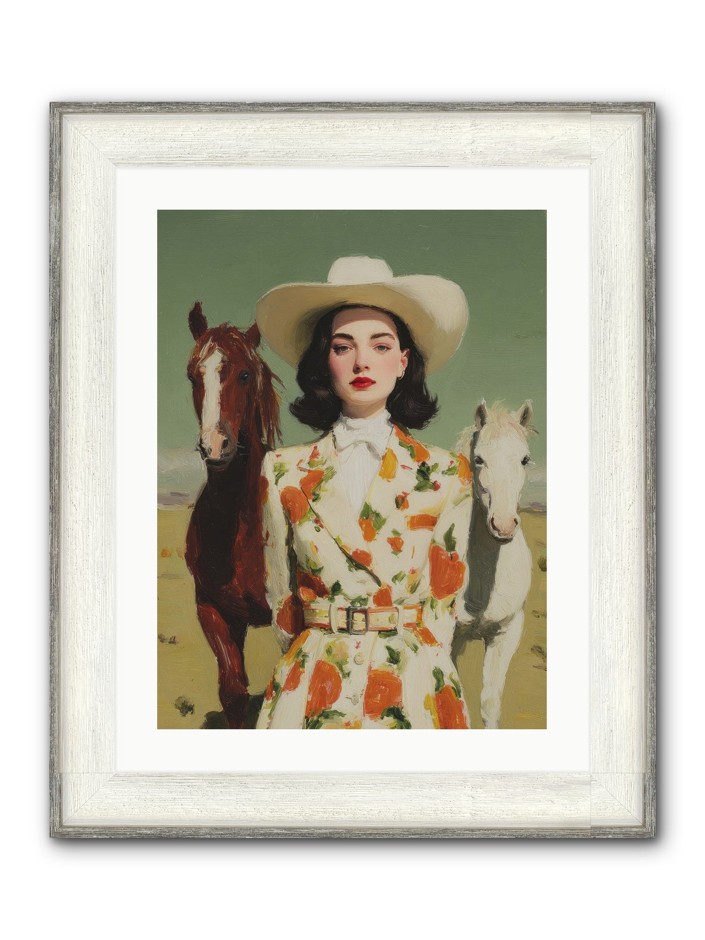 Tangled In The Timeless Framed Print - Driftwood White 18x24