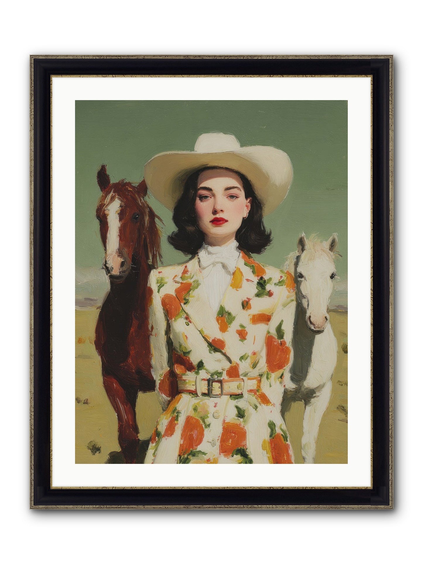 Tangled In The Timeless Framed Print - Black & Gold 24x32