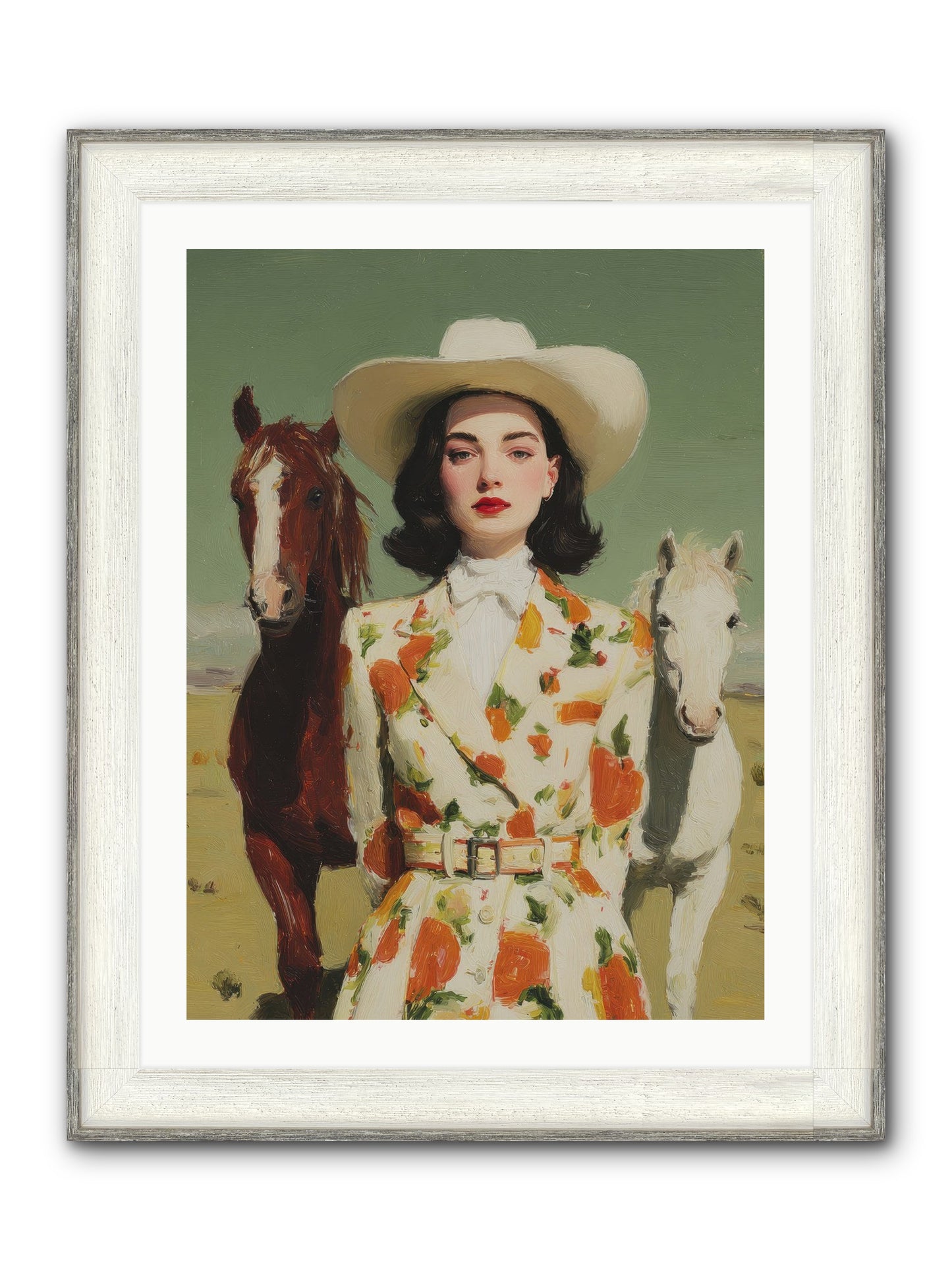 Tangled In The Timeless Framed Print - Driftwood White 24x32