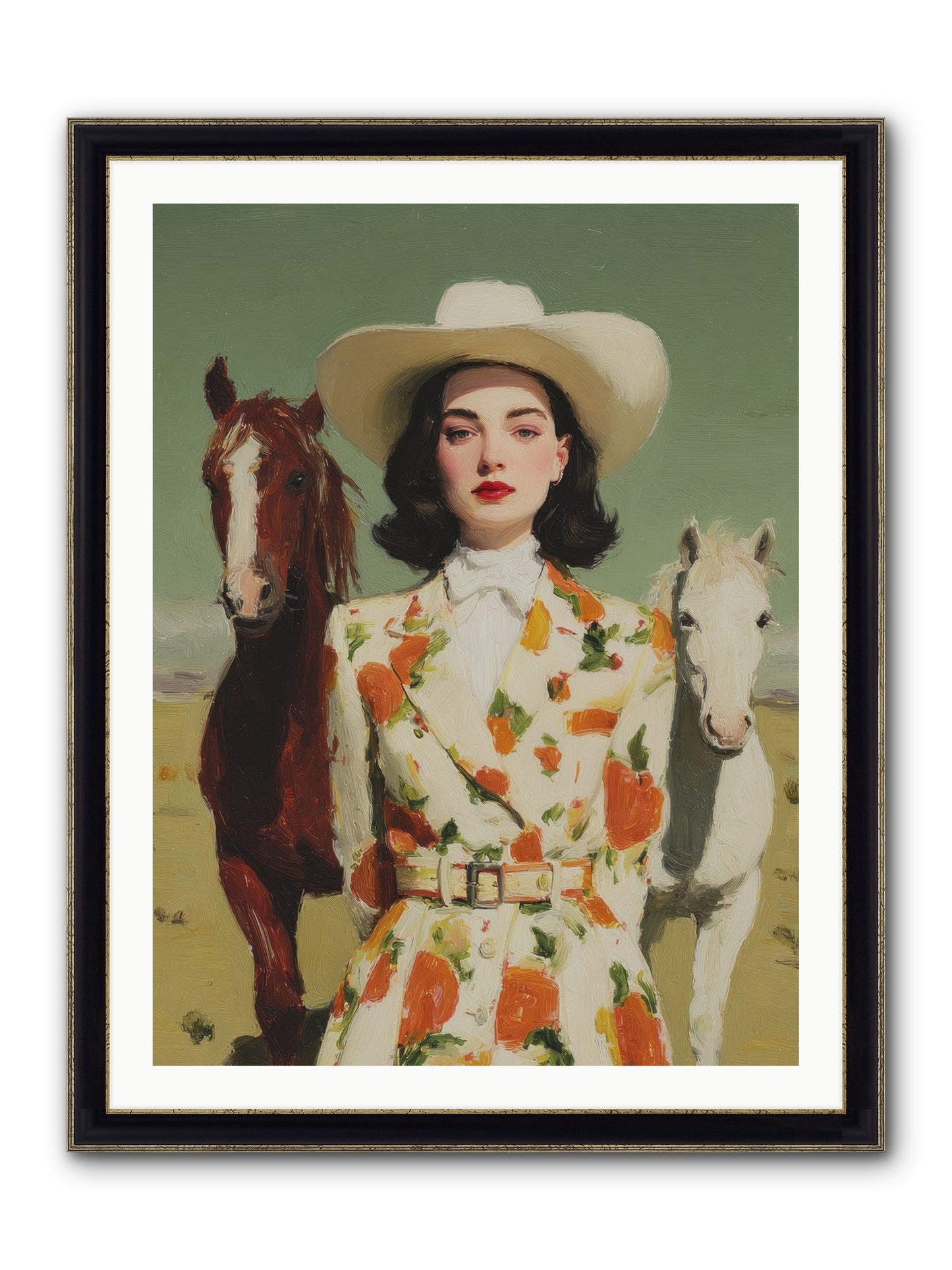 Tangled In The Timeless Framed Print - Black & Gold 30x40