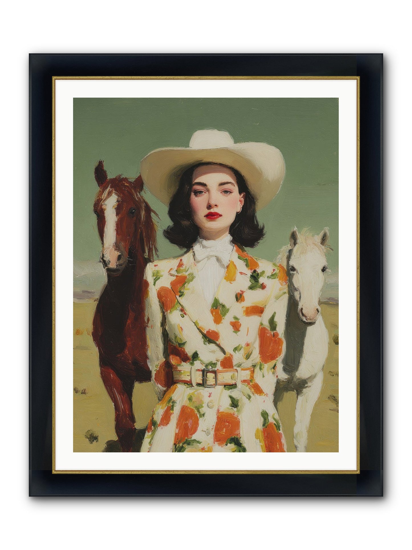 Tangled In The Timeless Framed Print - Wide Black w/Gold 30x40