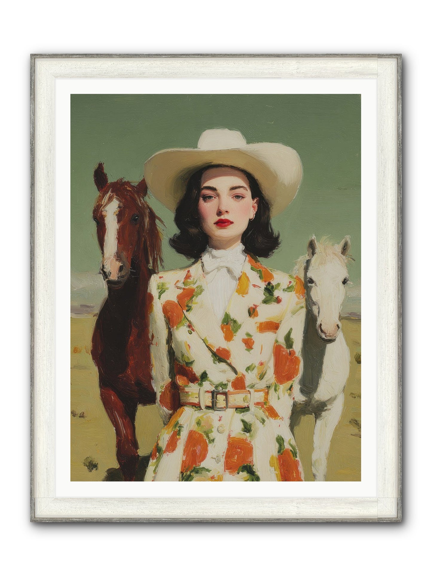 Tangled In The Timeless Framed Print - Driftwood White 36x48
