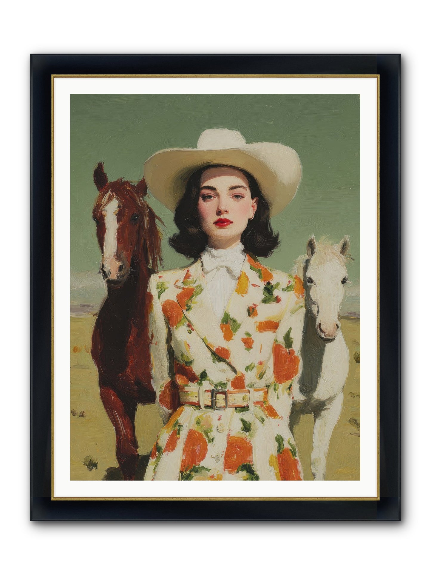 Tangled In The Timeless Framed Print - Wide Black w/Gold 36x48