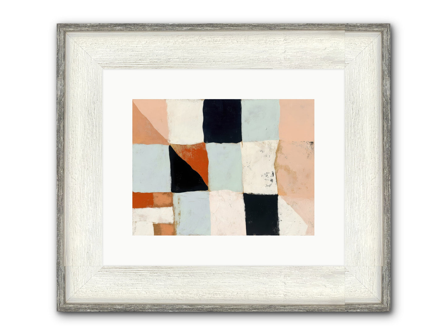 Tangled Prism Framed Print - Driftwood White 12x9