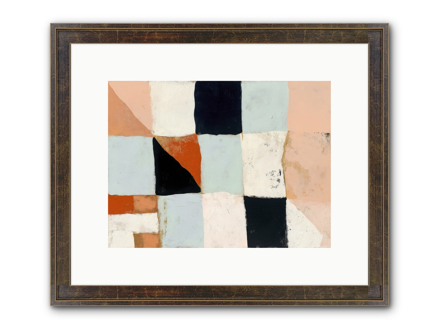 Tangled Prism Framed Print - Slimwoods Black/Gold 12x9