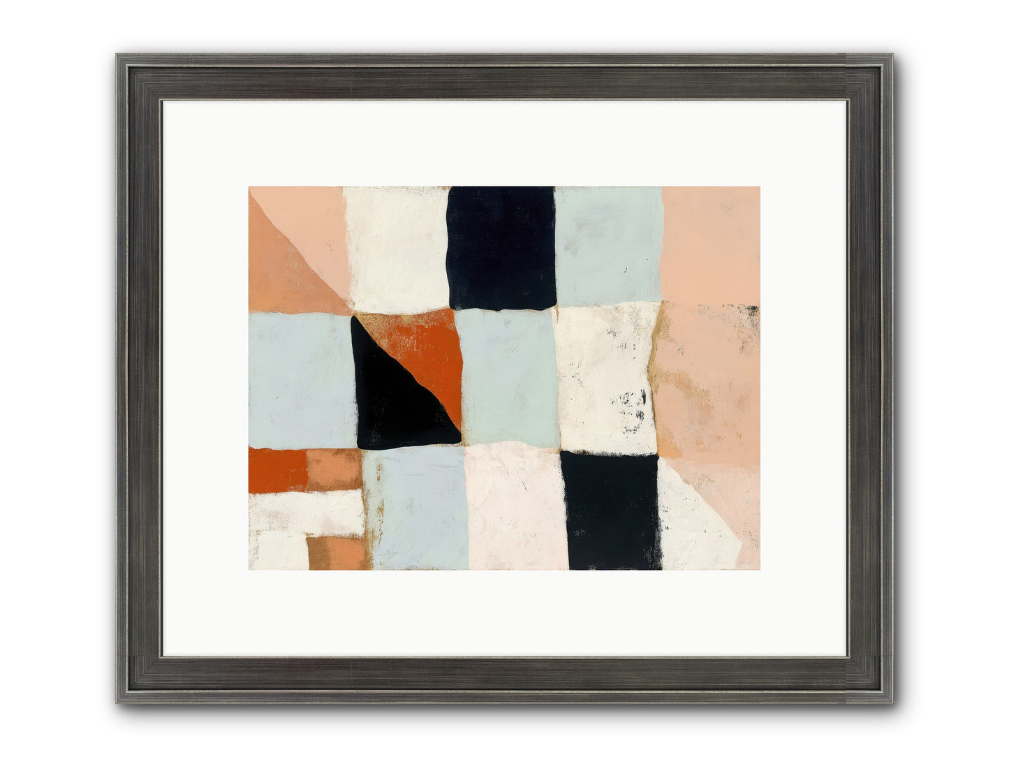 Tangled Prism Framed Print - Slimwoods Black/Silver 12x9