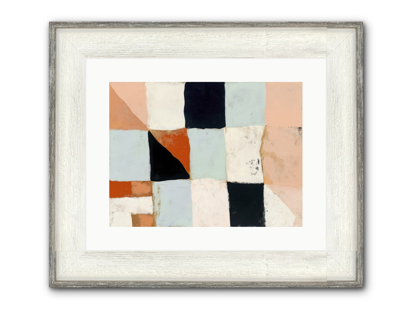 Tangled Prism Framed Print - Driftwood White 16x12