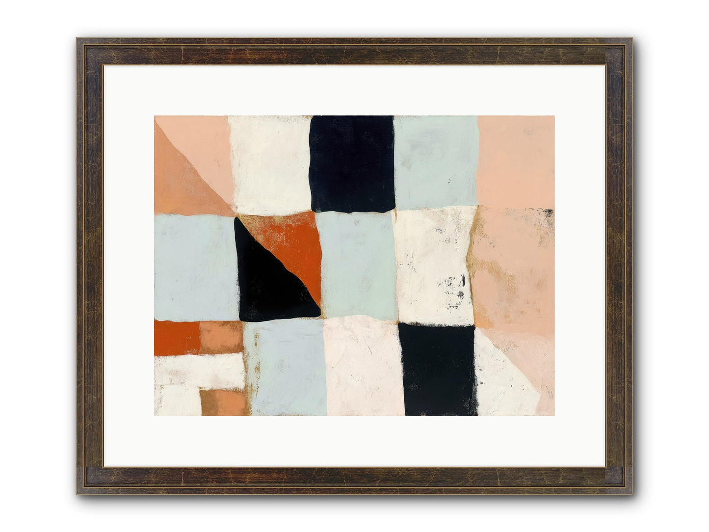 Tangled Prism Framed Print - Slimwoods Black/Gold 16x12