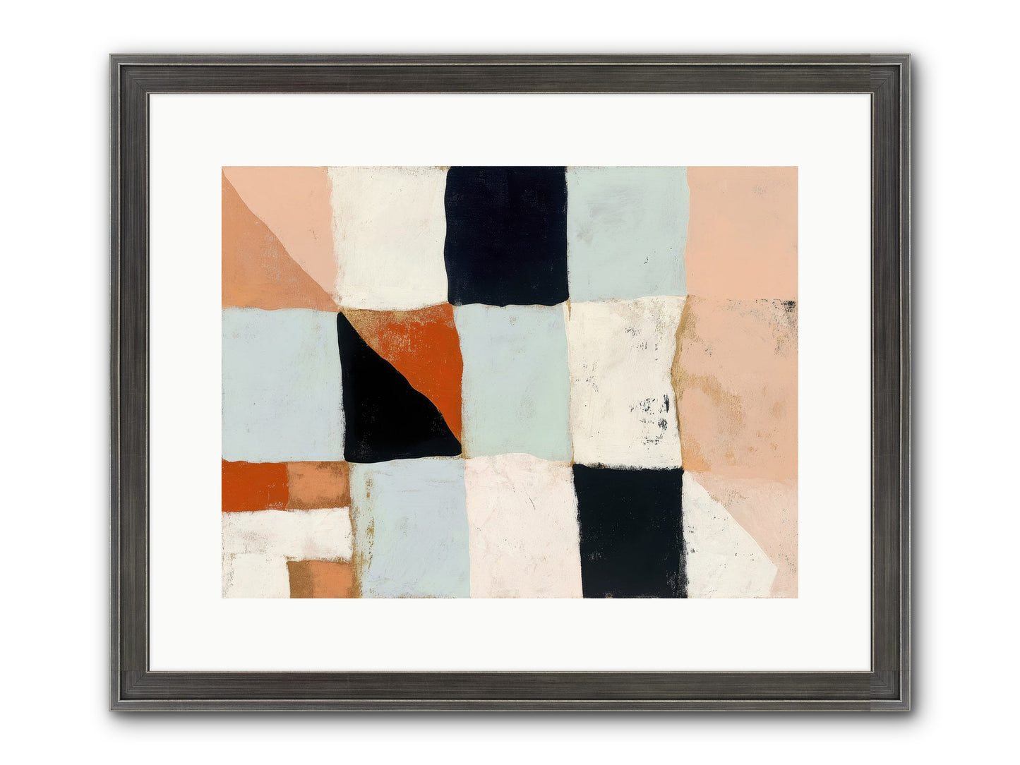 Tangled Prism Framed Print - Slimwoods Black/Silver 16x12