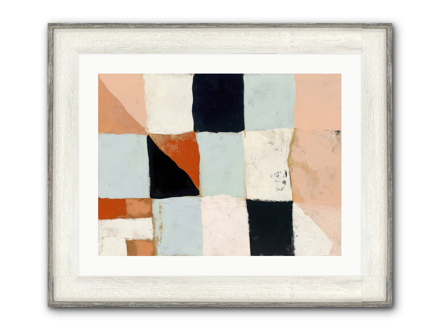 Tangled Prism Framed Print - Driftwood White 24x18
