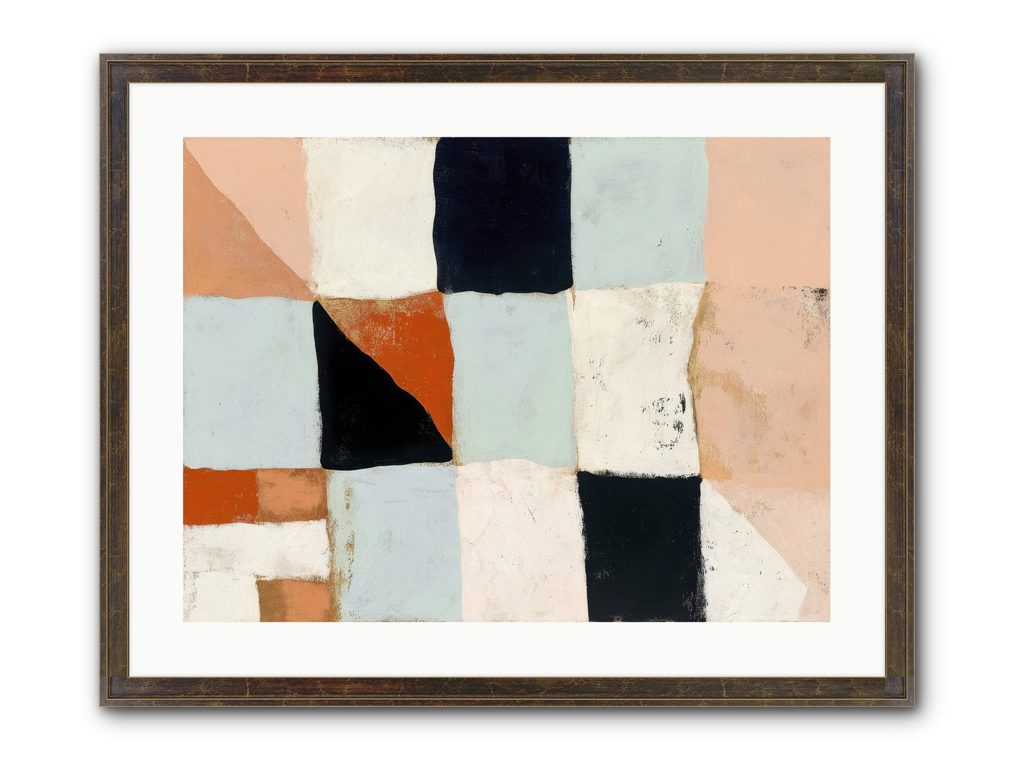 Tangled Prism Framed Print - Slimwoods Black/Gold 24x18