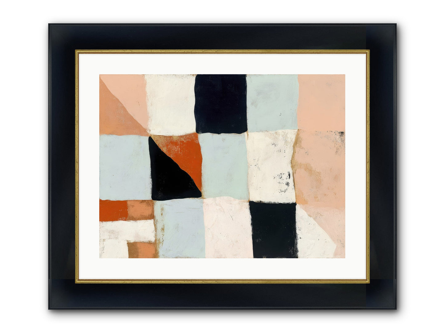 Tangled Prism Framed Print - Wide Black w/Gold 24x18
