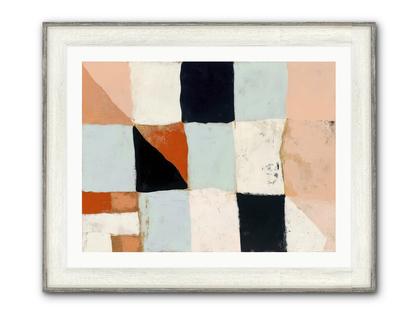 Tangled Prism Framed Print - Driftwood White 32x24