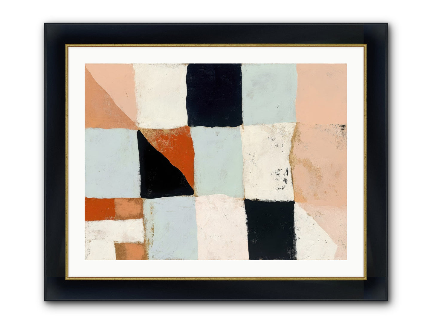 Tangled Prism Framed Print - Wide Black w/Gold 32x24