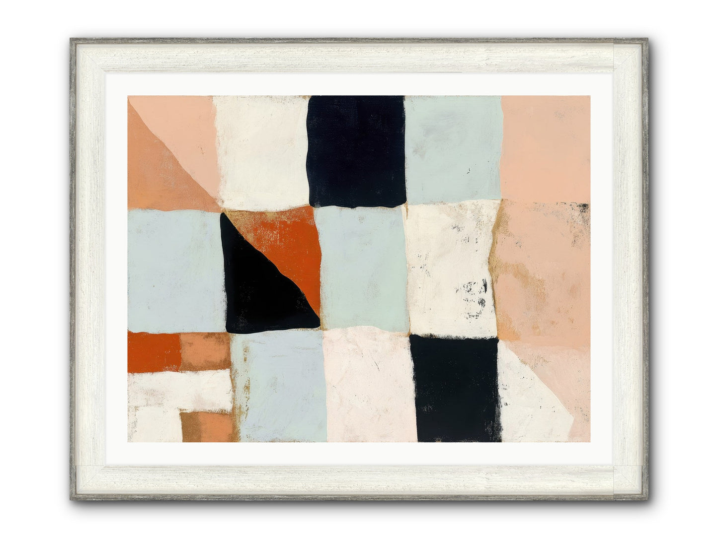 Tangled Prism Framed Print - Driftwood White 40x30