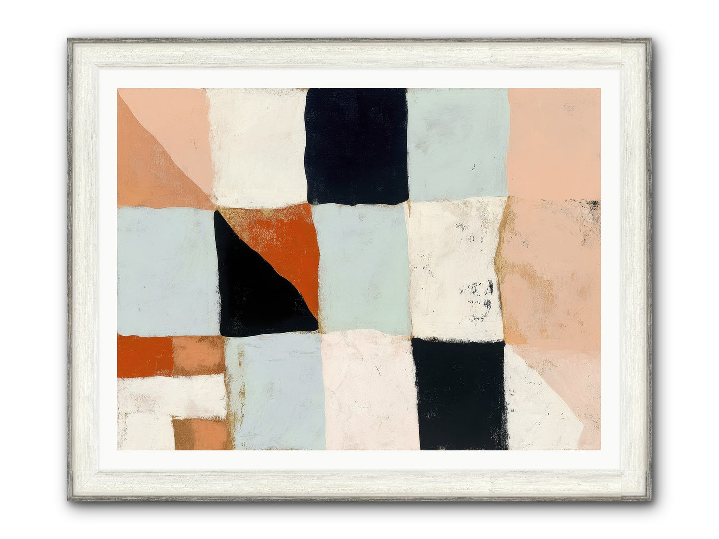 Tangled Prism Framed Print - Driftwood White 48x36