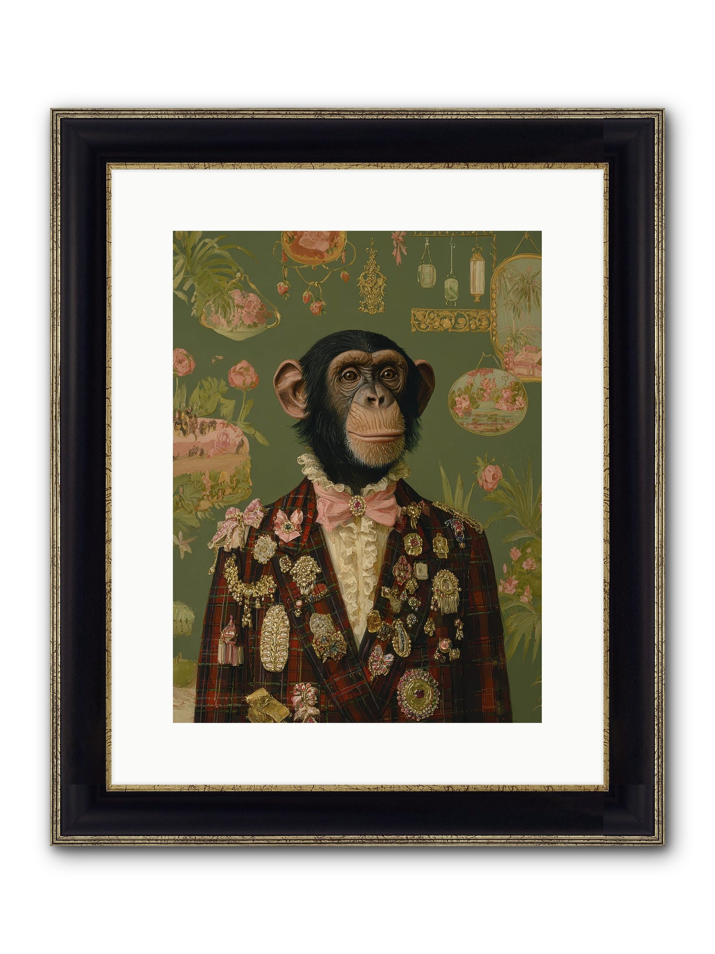 Tantalizing Heirlooms Framed Print - Black & Gold 12x16