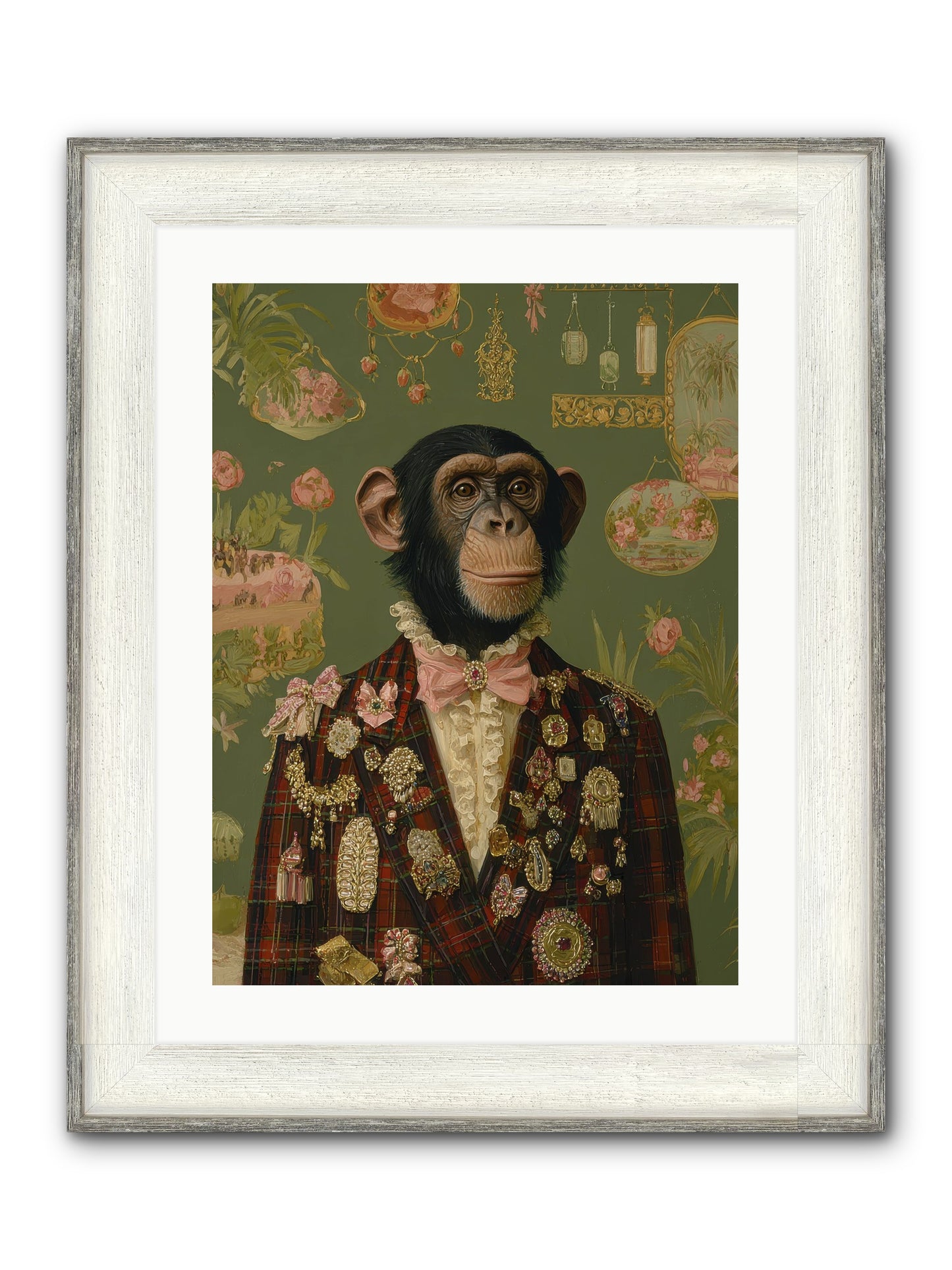 Tantalizing Heirlooms Framed Print - Driftwood White 18x24
