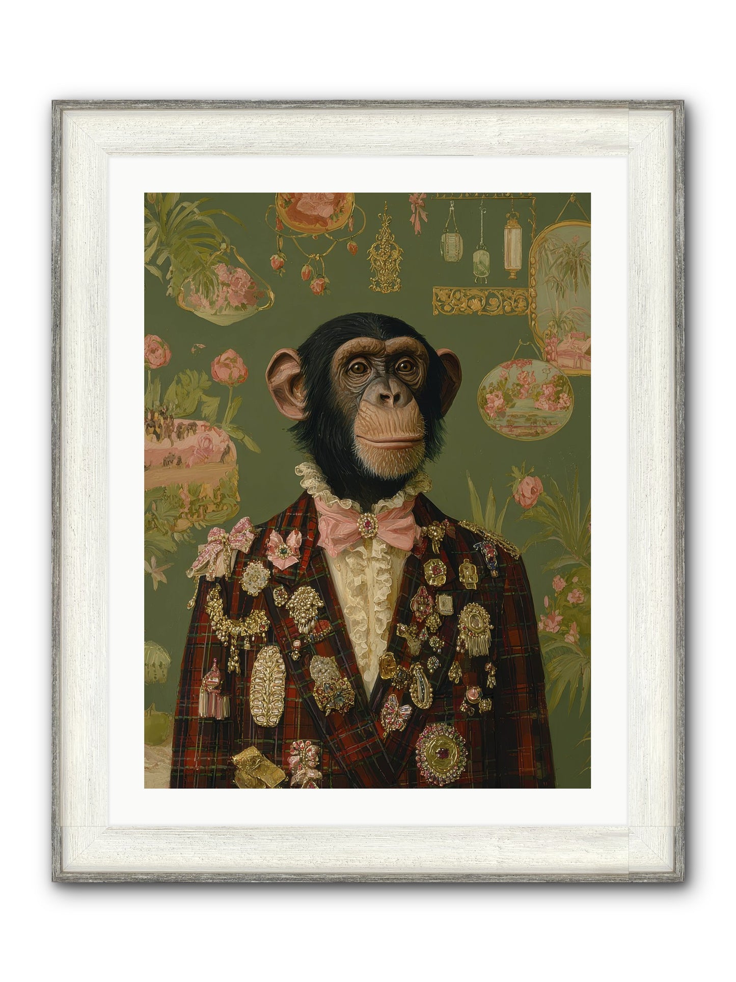 Tantalizing Heirlooms Framed Print - Driftwood White 24x32
