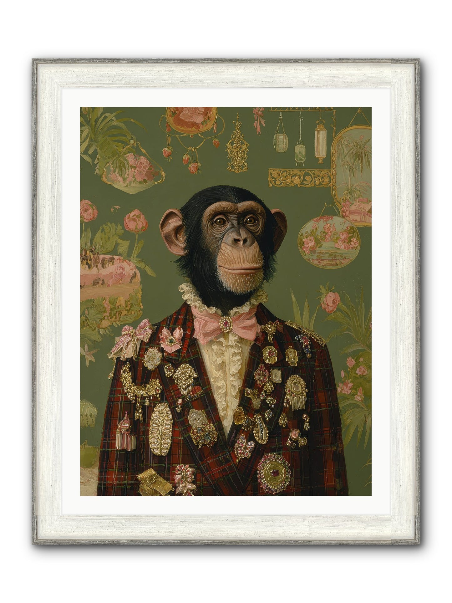 Tantalizing Heirlooms Framed Print - Driftwood White 30x40