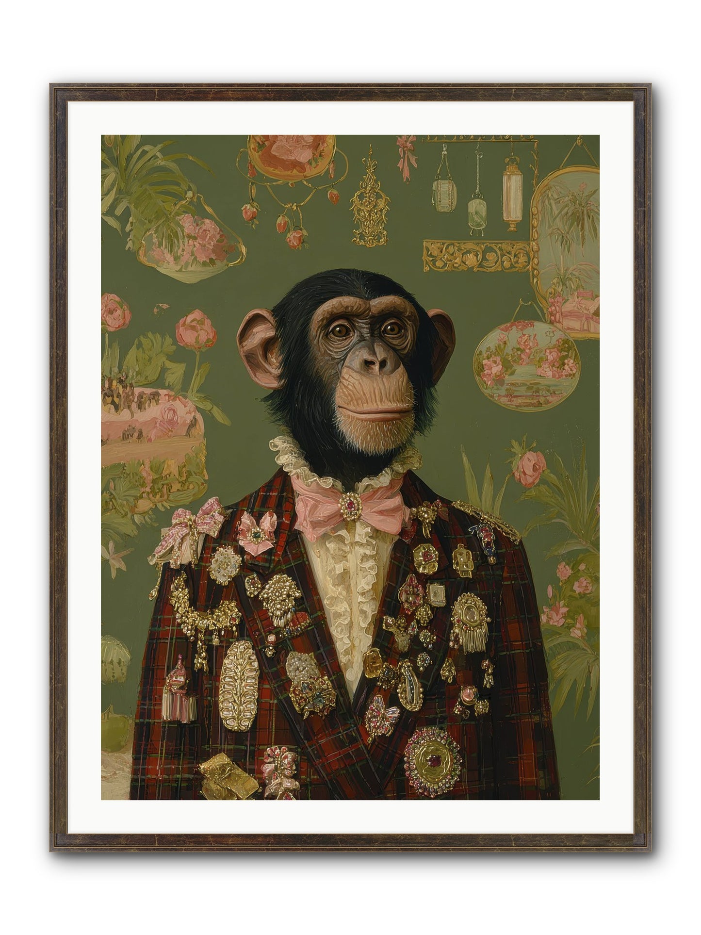 Tantalizing Heirlooms Framed Print - Slimwoods Black/Gold 30x40