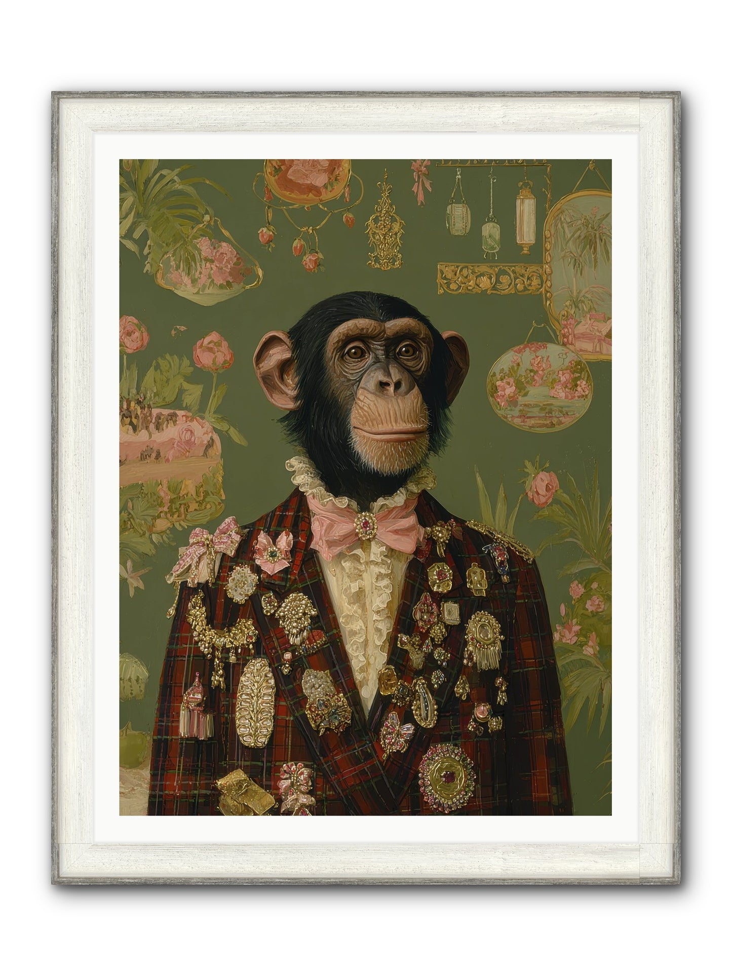 Tantalizing Heirlooms Framed Print - Driftwood White 36x48