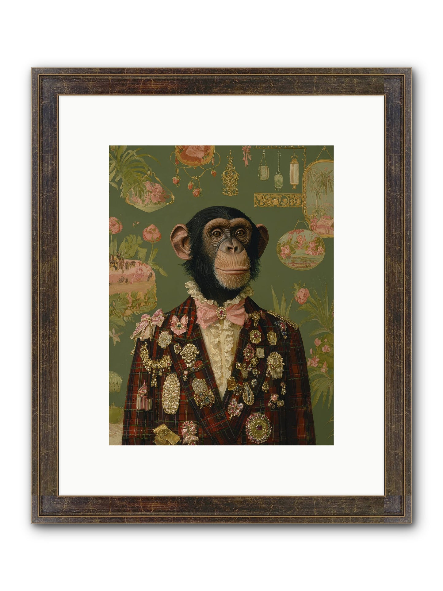 Tantalizing Heirlooms Framed Print - Slimwoods Black/Gold 9x12