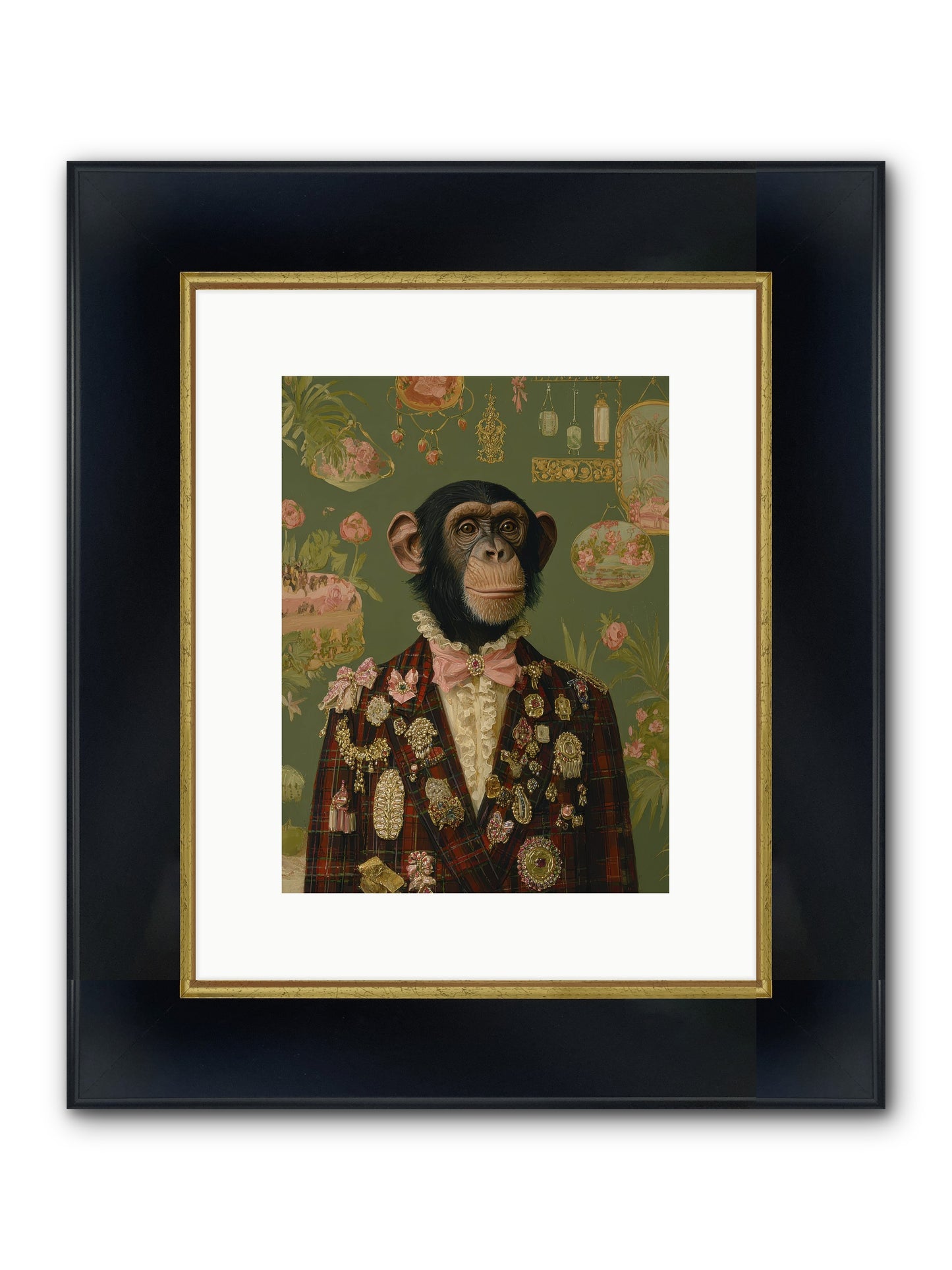 Tantalizing Heirlooms Framed Print - Wide Black w/Gold 9x12
