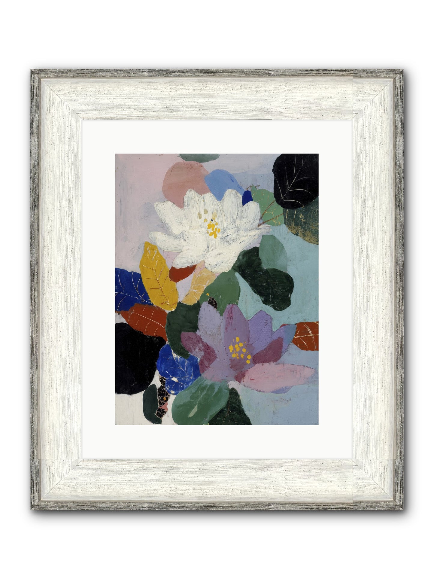 Tapestry Framed Print - Driftwood White 12x16