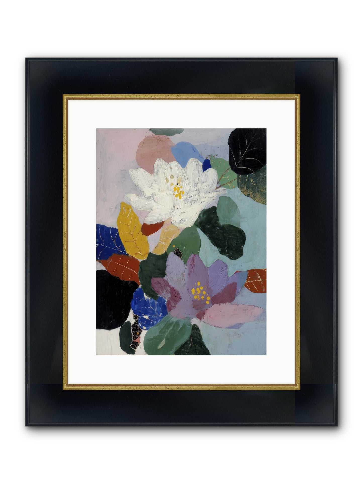 Tapestry Framed Print - Wide Black w/Gold 12x16