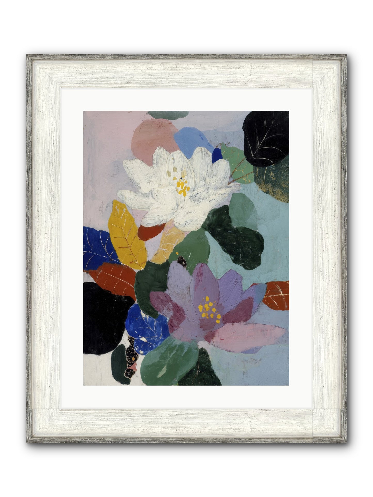 Tapestry Framed Print - Driftwood White 18x24