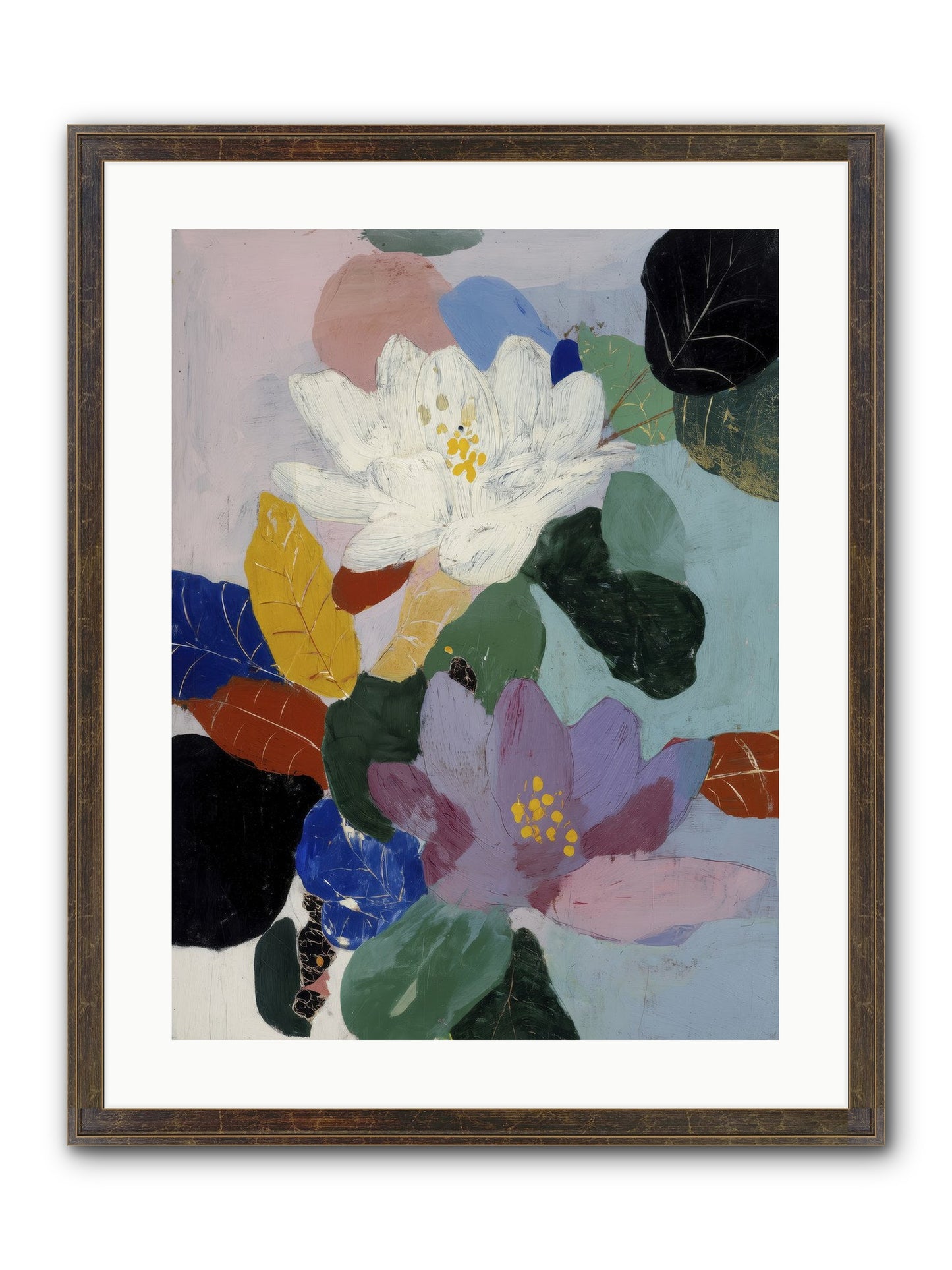 Tapestry Framed Print - Slimwoods Black/Gold 18x24