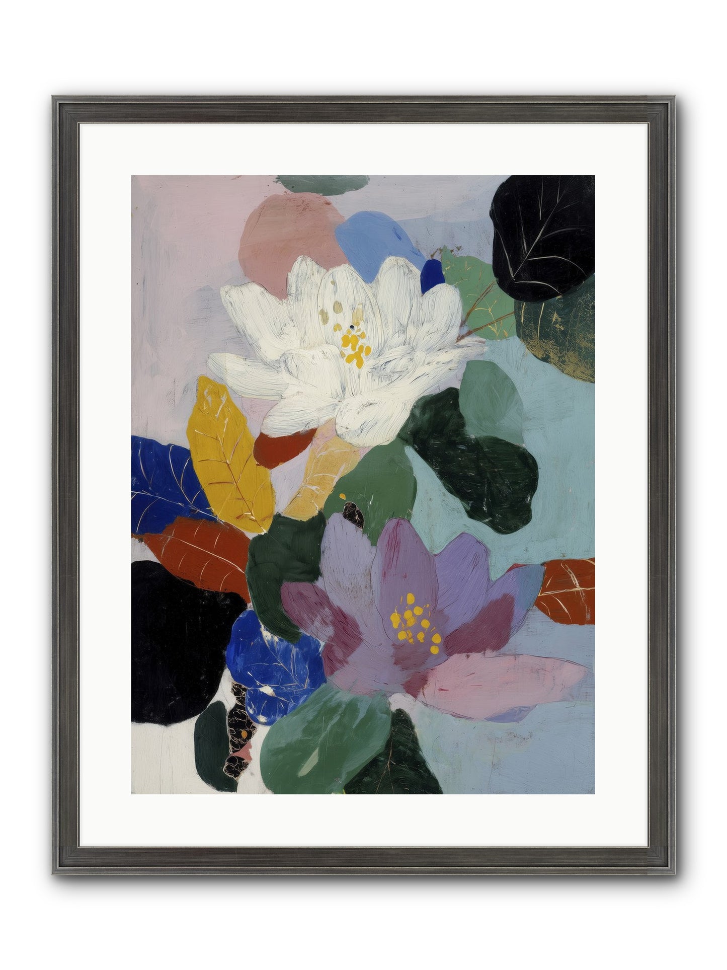 Tapestry Framed Print - Slimwoods Black/Silver 18x24
