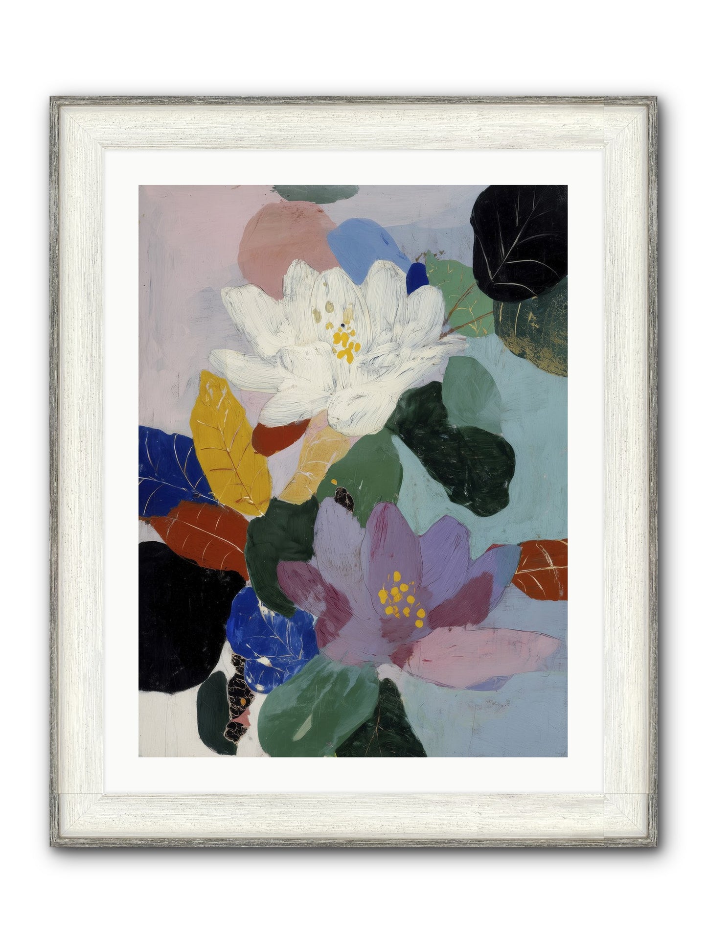 Tapestry Framed Print - Driftwood White 24x32