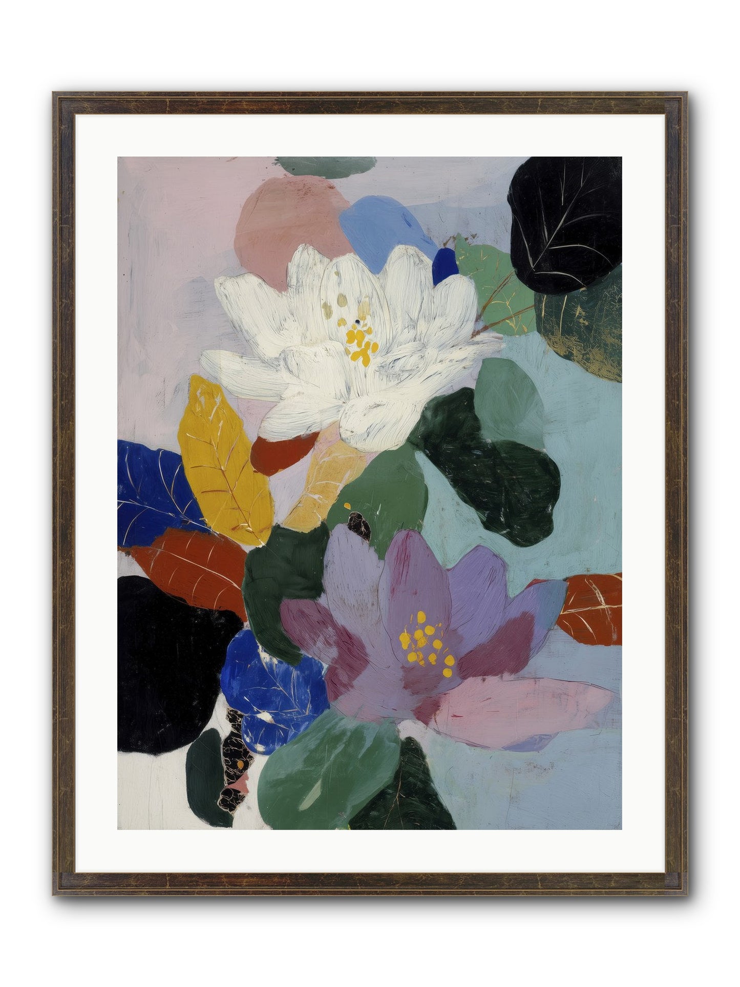 Tapestry Framed Print - Slimwoods Black/Gold 24x32