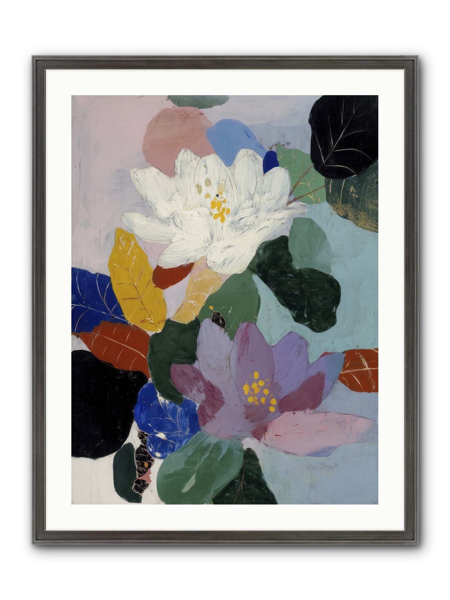 Tapestry Framed Print - Slimwoods Black/Silver 24x32
