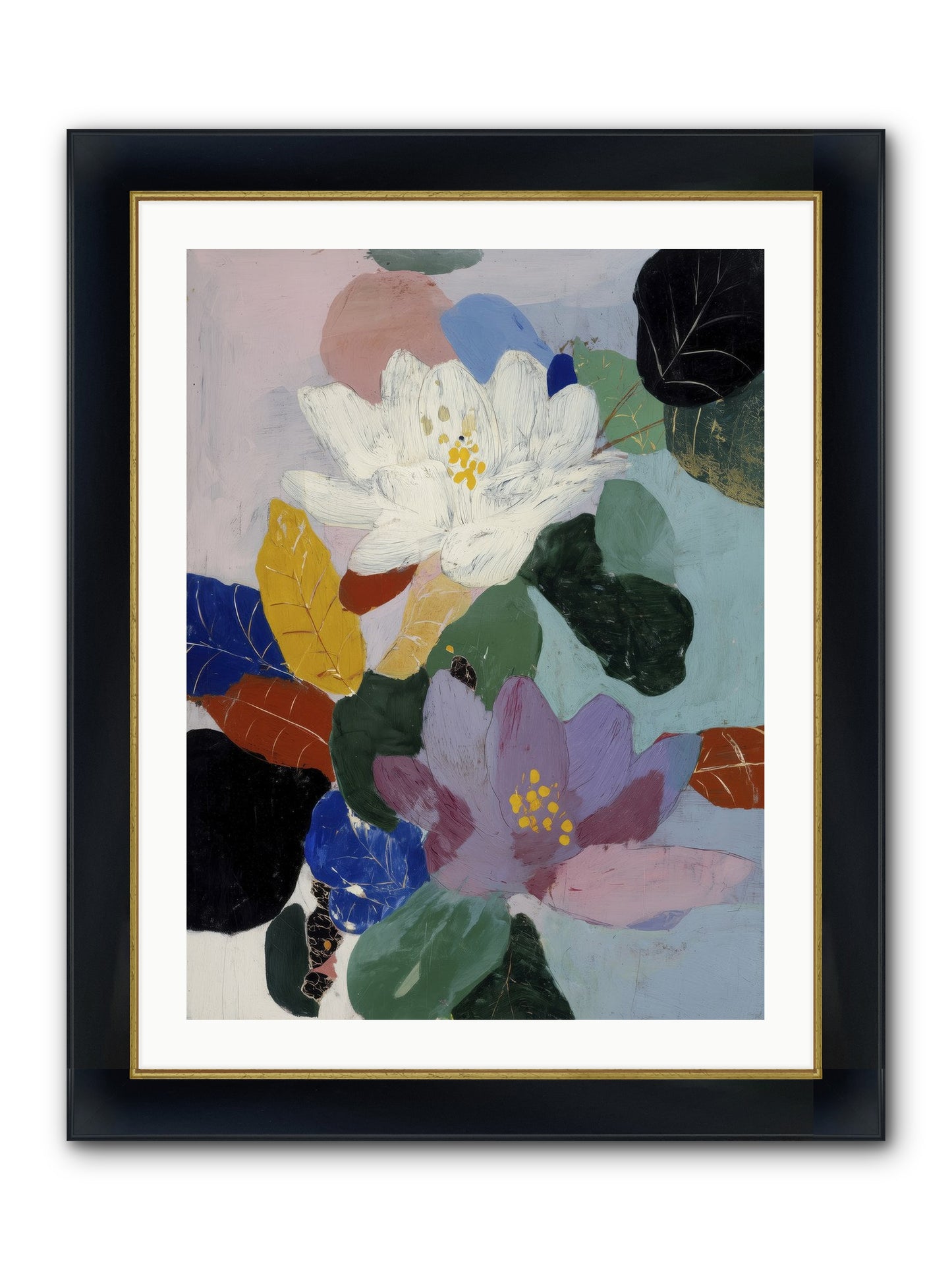 Tapestry Framed Print - Wide Black w/Gold 24x32