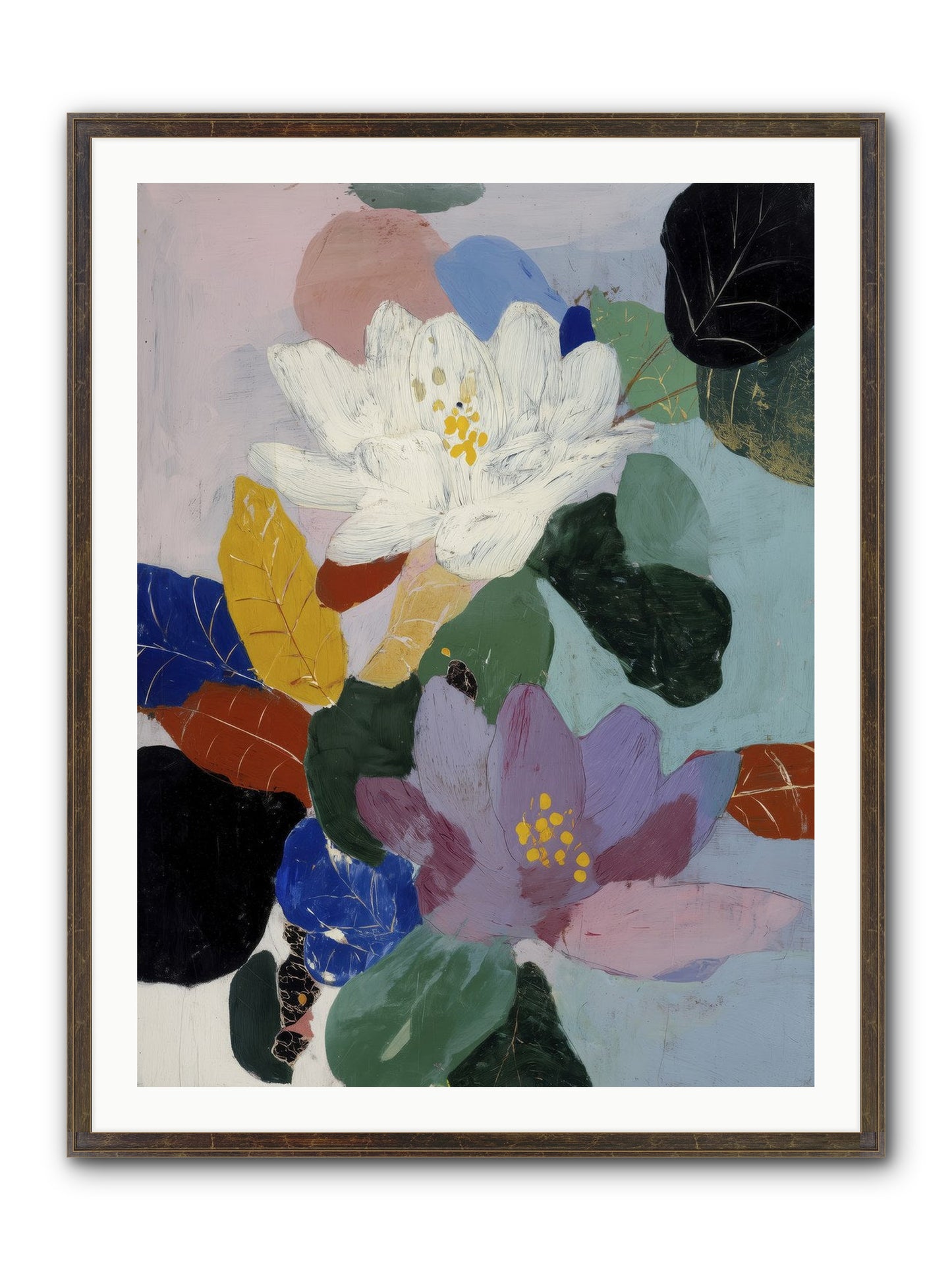 Tapestry Framed Print - Slimwoods Black/Gold 30x40
