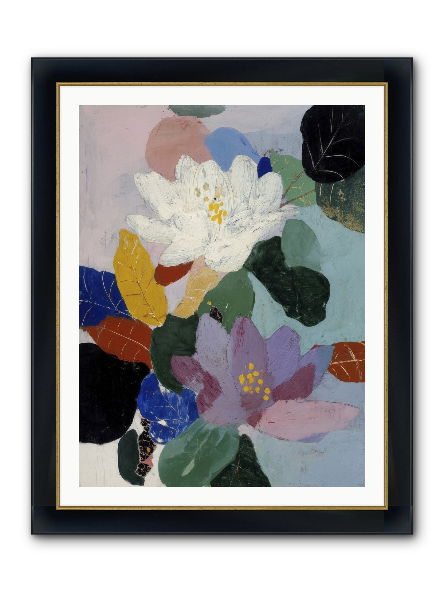Tapestry Framed Print - Wide Black w/Gold 30x40