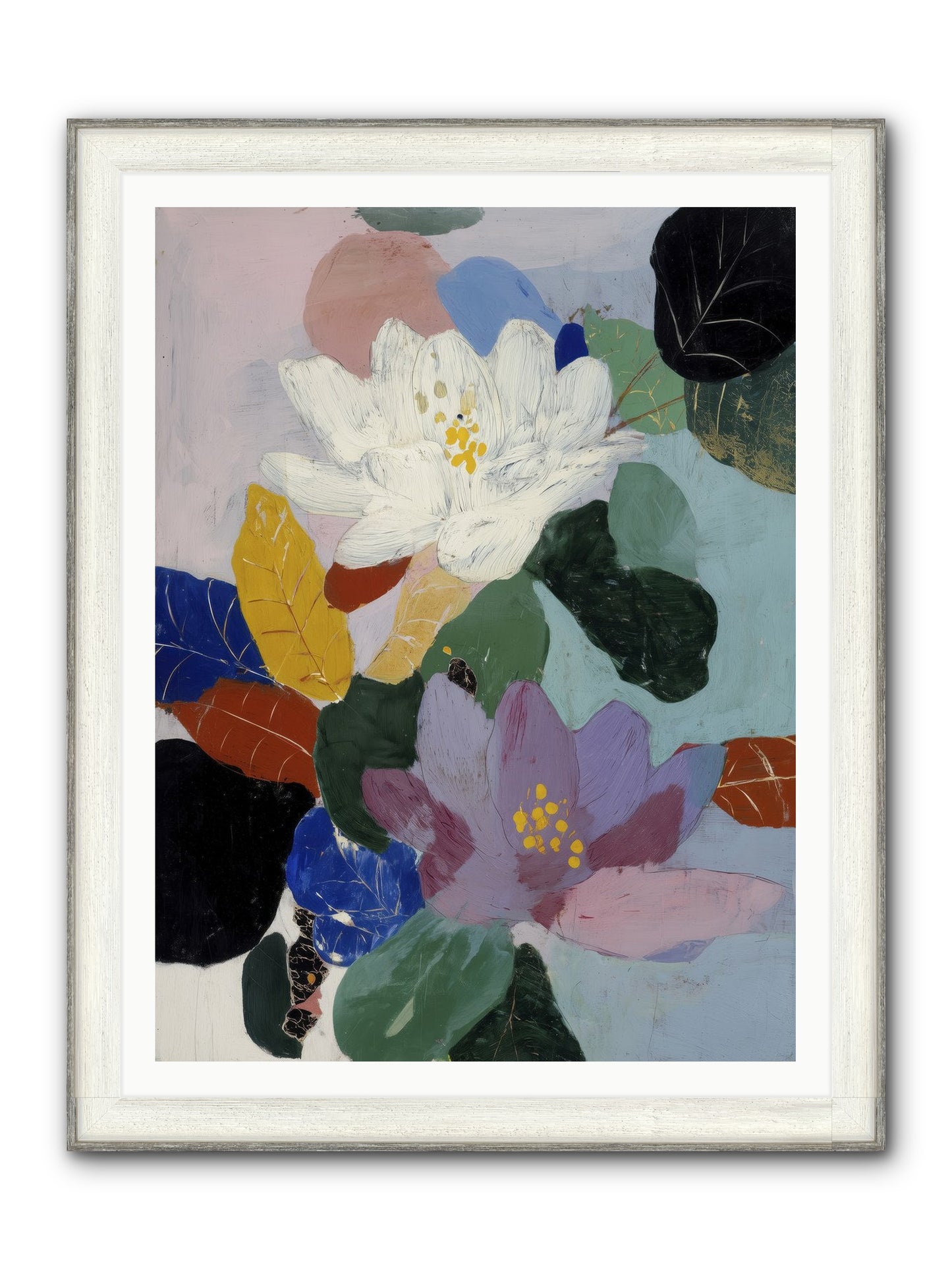 Tapestry Framed Print - Driftwood White 36x48