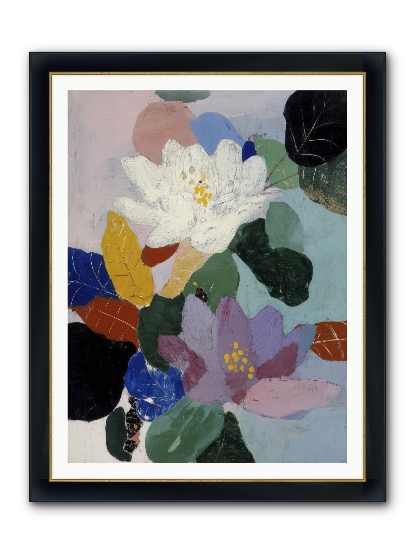 Tapestry Framed Print - Wide Black w/Gold 36x48