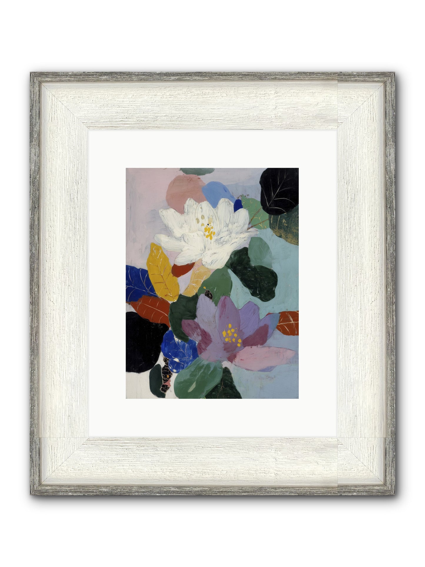 Tapestry Framed Print - Driftwood White 9x12
