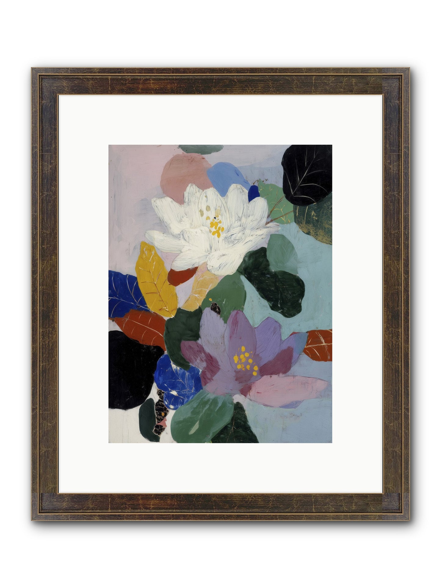 Tapestry Framed Print - Slimwoods Black/Gold 9x12