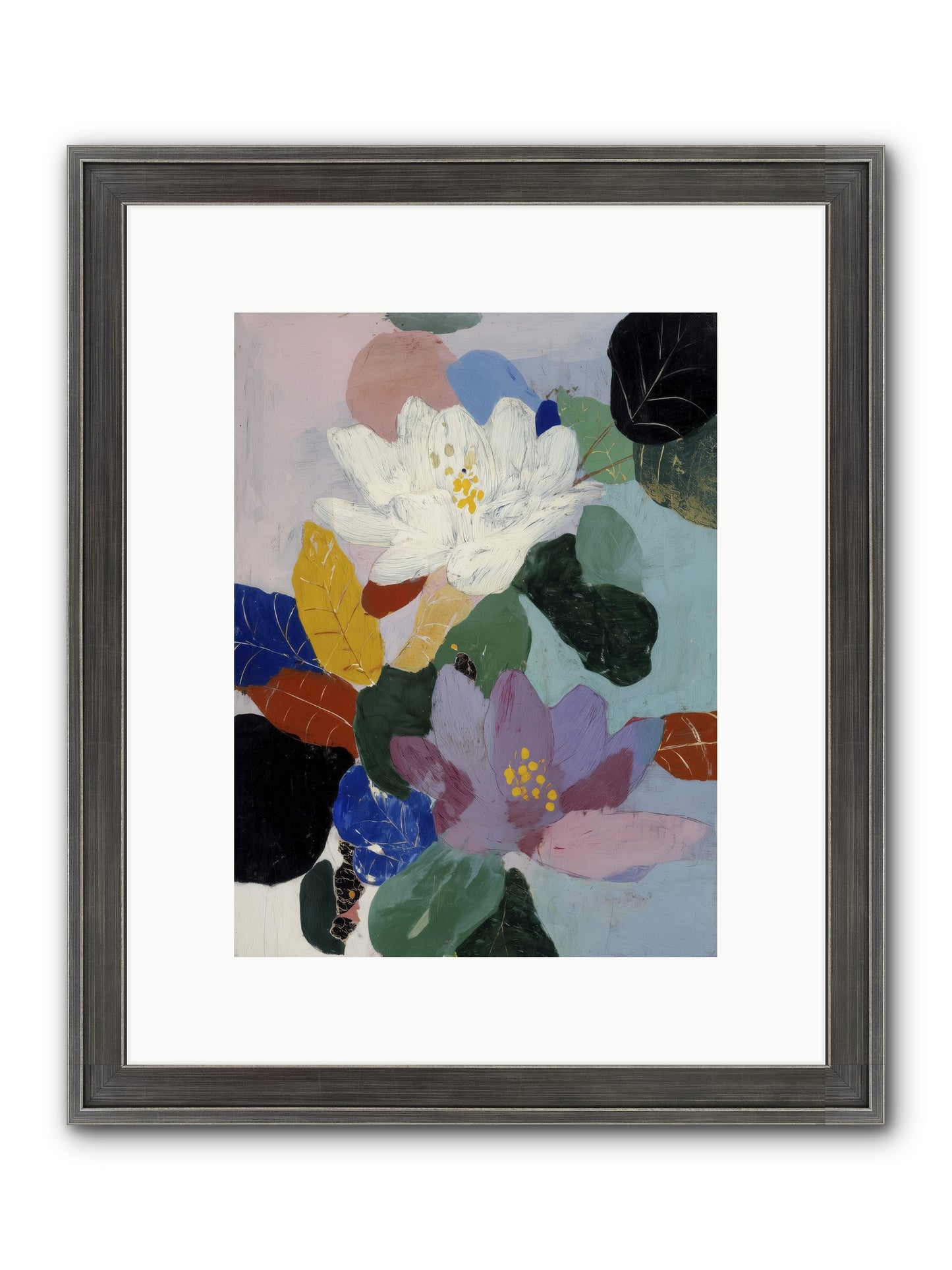 Tapestry Framed Print - Slimwoods Black/Silver 9x12